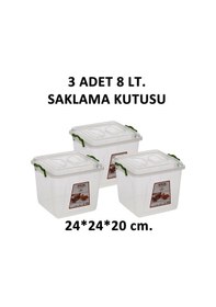 Resim Şenyayla Elite Derin Saklama Kabı 8 L 3 Adet Şeffaf 