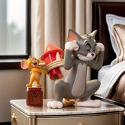 Resim 2 Adet Warner Bros. Tom & Jerry Karikatür PVC Masaüstü Süsleri - Halloween Temalı Dinamik Pozlar, Dayanıklı Ofis ve Araç Dekoru, Arkadaşlar İçin Nostaljik Hediye, Şenlikli Tasarım, Canlı Renkler, Güzel Dekorasyon, Enerji Gerektirmez 