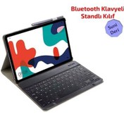 Resim Huawei Uyumlu Matepad 10.4 Bah3-W09 Bluetooth Klavyeli Kılıf - Bkk1 