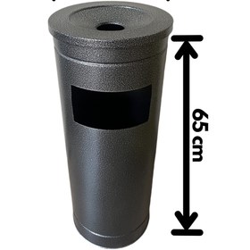 Resim ÖZHEMMEKLER Gümüş Renk Kolon Küllük 26x65 cm, şık ve kullanışlı tasarım 