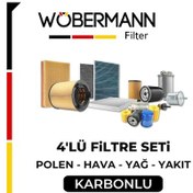 Resim Wöbermann Ford Connect 1.5 TDCI Filtre Bakım Seti 2015-2018 4'lü Karbonlu 