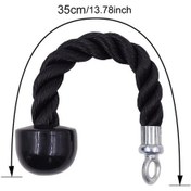 Resim Sunshine011 Siyah Tek Başlı Triceps Halatı, Çekme Ve İtme Direnç Lastiği, Kol Kası Egzersiz Ekipmanı 