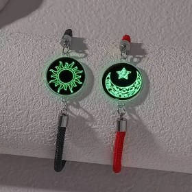 Resim 1 Çift Aydınlık Zodyak ve Takımyıldız Paslanmaz Çelik Çift Bileklik, Dokuma Bant, Karanlıkta Parlayan, Günlük ve Hediye Fırsatları, Tüm Mevsimler 