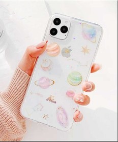 Resim BilişimGo Technology Iphone 12 Pro Max Gezegen Desenli Şeffaf Telefon Kılıfı 