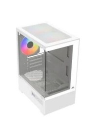 Resim Powerboost M5001w 500w 3 12cm Rainbow Fan Usb 3.0 Seaview Matx Gaming Beyaz Kasa 