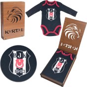 Resim Beşiktaş Lisanslı Uzun Kol Zıbın Body Ahşap Kutulu 