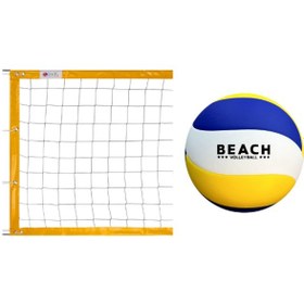 Resim Plaj Voleybol Filesi 5.00mt Ve Summit X370 Plaj Voleybol Top Seti 