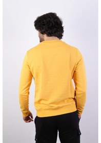 Resim Hardal Erkek Baskılı Sweatshirt Çok Renkli 