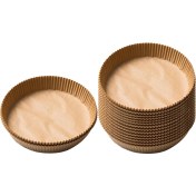 Resim Kesoto Air Fryer için Tek Kullanımlık Pişirme Kağıdı 50 Adet - Kahverengi (Yurt Dışından) 