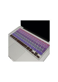 Resim Apple Uyumlu MacBook Air Pro Klavye Koruyucu Türkçe Q Ombre Eski Usb Li Model 2008/2017 Yılı İle Pembe Mavi 