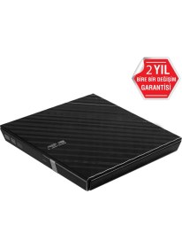 Resim Asus SDRW-08D2S-U Lite, USB 2.0, External, Siyah, Slim, Optik Okuyucu/yazıcı 