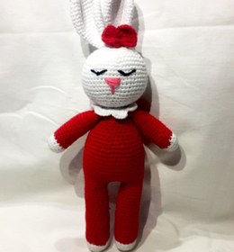 Resim TülaysHandCraft Amigurumi Uyku Tavşanı Sağlıklı Oyuncak El Örgüsü 