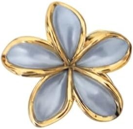Resim Lotus Saç Tokası - Büyük Boy 8 cm, Tekli Saç Tokası, Lotus Çiçeği Tasarımı (Gri) 