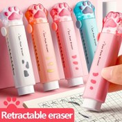 Resim İti-çekme Kedi patisi sevimli silgi kız kalem silgisi öğrenci lastik Karikatür kalem silgisi okul malzemeleri ödülleri Ofis silgisi 