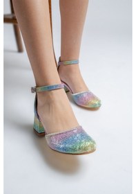Resim Mnpc Kız Çocuk Gökkuşağı Topuklu Tasarım Abiye Ayakkabı 25y4a10037730 Gökkuşağı Çok Renkli 