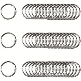 Resim Binder Halkaları 2.54 cm (50 adet), Gevşek Yapraklı Binder Halkası, Flash Kartlar için Halkalar, Flash Kart Halkaları, İndeks Kart Halkaları, Klips Halkaları, Anahtar Halkaları 