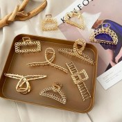 Resim Jsuqisu Moda Vintage Hollow Geometrik Metal Saç Pençeleri Vintage Saç Klipleri Kadın Kızlar Kafa Bandı Tokalar Moda Saç Aksesuarı (Yurt Dışından) 