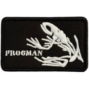 Resim Ex Patch Siyah Zemin Frogman Nakış Peç Patch 8x5 Cm 