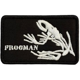 Resim Ex Patch Siyah Zemin Frogman Nakış Peç Patch 8x5 Cm 