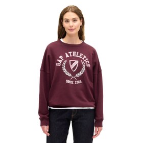 Resim GAP Oversized Grafik Kadın Bordo Günlük Stil Eşofman Üstü 800457001 