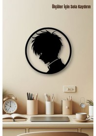 Resim Ahşap Tablo Dekoratif Duvar Süsü Ev Ve Ofis İçin Anime Yan Temalı 