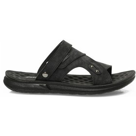Resim Polaris 410014 Erkek Günlük Terlik Hafif Sandalet Siyah 