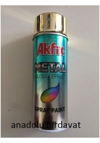 Resim Akfix 400 Ml Sprey Boya Altın Gold Efekt Altın Krom Parlak Renk 