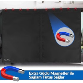 Resim Glanz 2 Adet Araç Yan Cam Perdesi Mıknatıslı Oto Güneşlik Araba Anne Bebek Emzirme Perdesi 