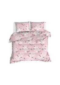 Resim Çift Kişilik Pamuklu Nevresim Takımı 4 Parça Fiorerose Desen Pembe / Yumuşak Dokulu Pembe 