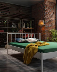 Resim Unimet Falez-s Çift Kişilik Ferforje Metal Karyola-beyaz (AHŞAP LATALI) 