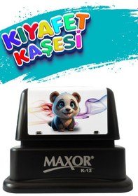 Resim Maxor Kaşe Kıyafet Kaşesi Panda Temalı Öğrenci Kaşesi / Kıyafet Etiketi / Kumaş Kıyafet Kaşesi 