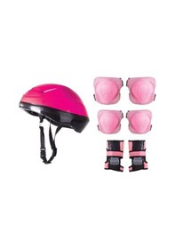 Resim Kask Dizlik Dirseklik Koruyucu Seti Pembe 