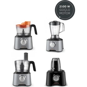 Resim Yüksek Güçlü Çok Fonksiyonlu 4 Kanatlı Çift Katlı Mutfak Robotu 