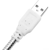 Resim Fastbuy Usb Bağlı 1w Esnek Boyunlu Led Okuma Lambası, Göz Dostu, Ateş Engelleme, Saf Beyaz Işık, Gümüş Renk 