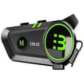 Resim 2x Kişi İnterkom Bağlantı Waterproof Hd Stereo Motosiklet Kulaklı 