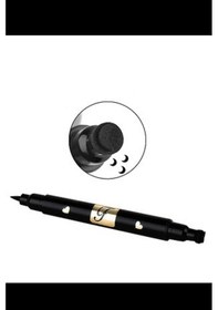 Resim Kalem ve Ay Baskılı Eyeliner Siyah 