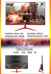 Resim Zeiron NFX60 Intel Core i5 10400F 24" 32 GB RAM 256 GB M.2 SSD 1 TB HDD GTX1650 FreeDOS Masaüstü Oyun Bilgisayarı 