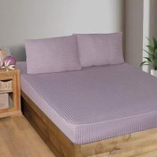 Resim Maxstyle Fitted Saten Çift Kişilik Çarşaf + Yastık Kılıfı Lila 