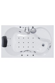 Resim Waterway Lexington Jakuzi 130x80 H:55 Comfort Hidromasaj Sistemli Küvet Gövde Metal Ayak Dört Yön Panel 