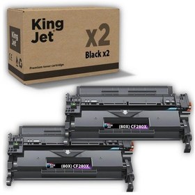 Resim Kingjet Hp Uyumlu 80x Cf280x Yüksek Kapasiteli Çipli 2'li Paket Uyumlu Toneri M401, M425 