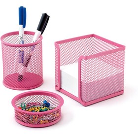 Resim Mas 505 Rainbow Metal Pembe Üçlü Kalemlik Set 