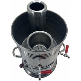 Resim Paslanmaz 304 Çelik 5 L Çift Hazneli Demlikli Semaver 