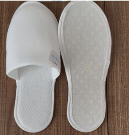 Resim Alina 500 Çift Tek Kullanımlık Otel Terliği Petek Desen Çift Kat Süngerli Çiçek Desen Kaymaz Taban 