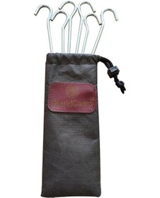 Resim Worldcamp Çadır Tarp Kazığı 5mm 20cm Galvanizli 6 Adet Gri 