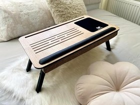 Resim Axolotl SUPPLYPLUS safir Telefon Tablet Bölmeli Katlanır Ayaklı Minderli Laptop Sehpası Bilgisayar Çalışma Masas 