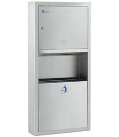 Resim Omnipazar Xinda GSG36S Sıva Üstü Z Kağıt Havluluk ve Çöp Kovası S Gümüş 