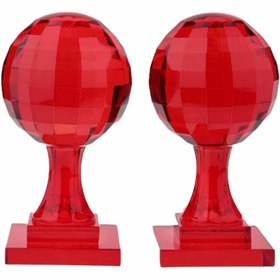 Resim Kırmızı Kristal Top Kitap Tutucu 