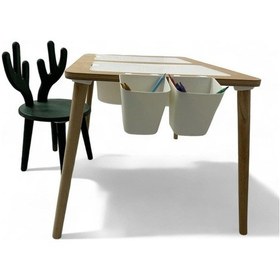 Resim Dr. Woods Kumaşsız Aktivite Masa Sandalye Seti Kahverengi 