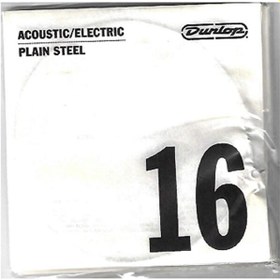 Resim Jim Dunlop DPS16 Plain Steel Tek Akusik Gitar Teli (.016) 