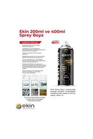 Resim Ekin Boya Krom Yaldız Metalik Sprey Boya 400 ml - 5 Adet 